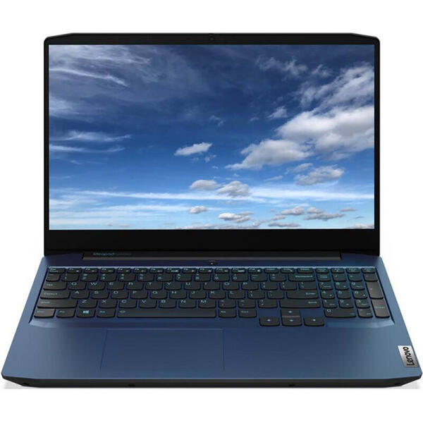 Laptop Lenovo 81Y4006HRM, Gaming  15.6inch, IdeaPad 3 15IMH05, FHD IPS, Procesor Intel Core i5-10300H (8M Cache, up to 4.50 GHz), 8GB DDR4, 512GB SSD, GeForce GTX 1650 Ti 4GB, No OS, Chameleon Blue