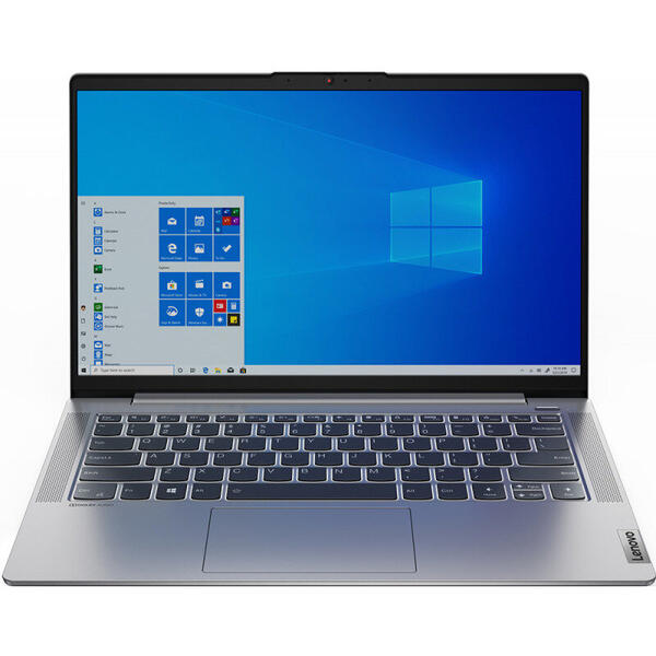 Laptop Lenovo 81YH00D1RM, IdeaPad 5 14IIL05  14inch, FHD, Procesor Intel Core i5-1035G1 (6M Cache, up to 3.60 GHz), 8GB DDR4, 256GB SSD, GeForce MX350 2GB, No OS, Platinum Grey