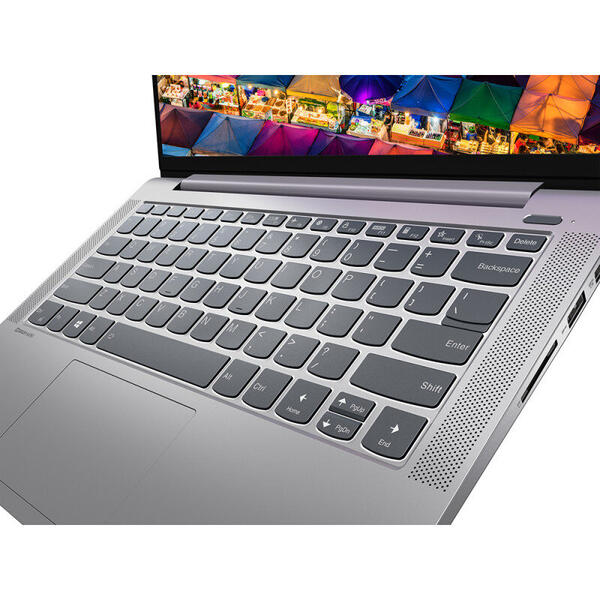 Laptop Lenovo IdeaPad 5 14IIL05  81YH00CYRM, 14 inch, Full HD, Intel Core i5-1035G1 (6M Cache, up to 3.60 GHz), 16GB DDR4, 256GB SSD, GMA UHD, No OS, Platinum Grey