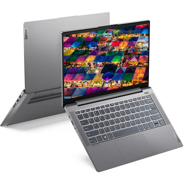 Laptop Lenovo IdeaPad 5 14IIL05 81YH00CXRM, 14 inch, Full HD, Intel Core i3-1005G1, 8GB DDR4, 256GB SSD, GMA UHD, No OS, Platinum Grey