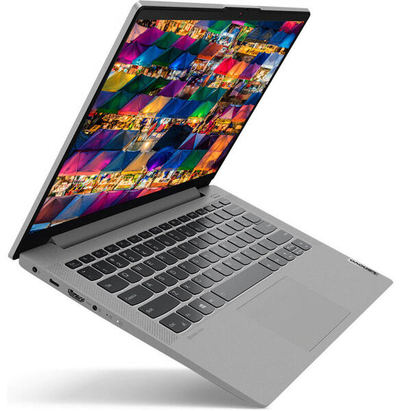 Laptop Lenovo IdeaPad 5 14ARE05 81YM0051RM, 14 inch, Full HD, AMD Ryzen 5 4500U (8M Cache, up to 4.0 GHz), 8GB DDR4, 256GB SSD, Radeon, No OS, Platinum Grey