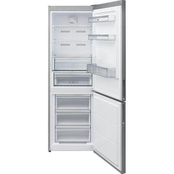 Combina frigorifica Franke FCB 340 NF XS E, No Frost, 331 l, Display, Congelare rapida, Mod vacanta, H 186 cm, Clasa E (A++), Inox