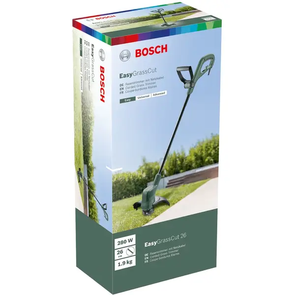 Coasa electrica Bosch EasyGrassCut 26, 280 W, 26 cm latime lucru, 12.500 RPM