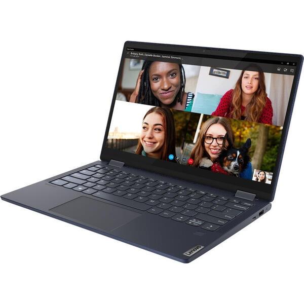 Laptop Lenovo Yoga 6 13ARE05, 2 in 1 Convertibil, 13.3inch,  FHD IPS Touch, Procesor AMD Ryzen 7 4700U (8M Cache, up to 4.1 GHz), 16GB DDR4, 1TB SSD, Radeon, Win 10 Home, Abyss Blue