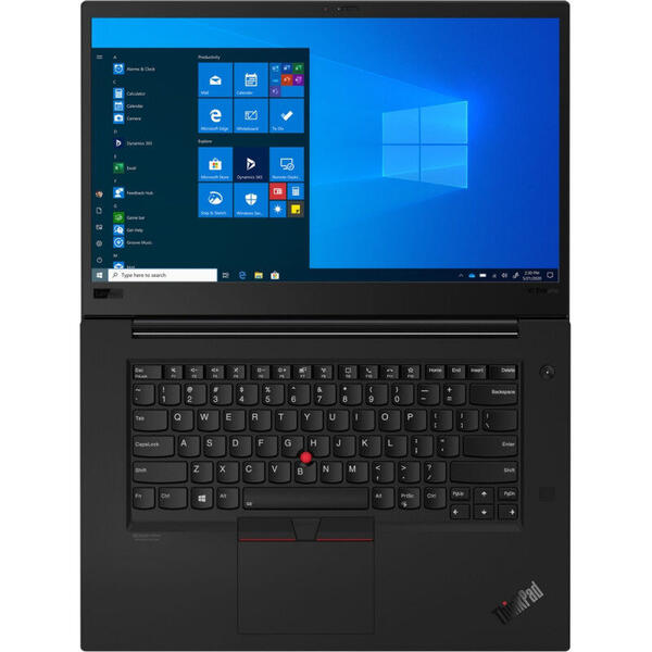 Laptop Lenovo ThinkPad X1 Extreme Gen 3, 15.6 inch, UHD, IPS, Intel Core i7-10750H (12M Cache, up to 5.00 GHz), 16GB DDR4, 512GB SSD, GeForce GTX 1650 Ti 4GB, Win 10 Pro, Black Weave