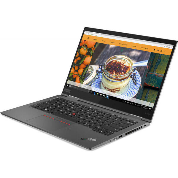 Laptop Lenovo ThinkPad X1 Yoga Gen 5, 2 in 1 Convertibil, 14 inch, Full HD, Touch, Intel Core i7-10510U (8M Cache, up to 4.90 GHz), 16GB, 512GB SSD, GMA UHD, Win 10 Pro, Iron Grey