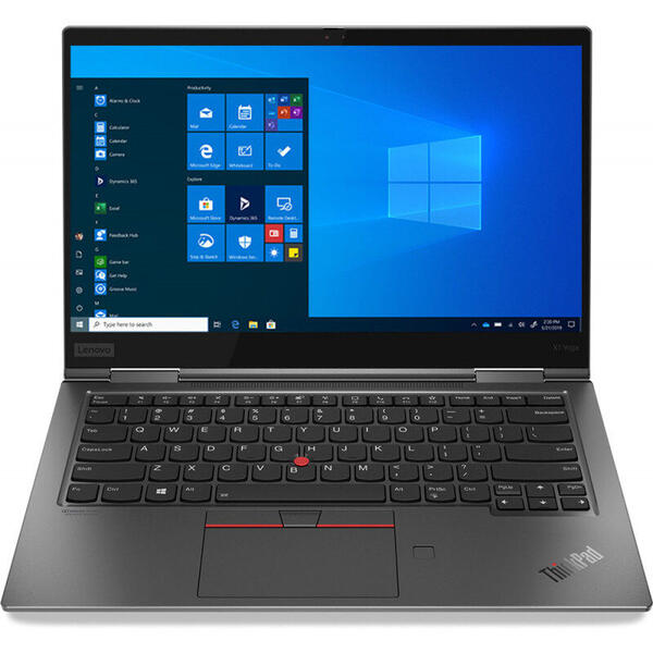 Laptop Lenovo ThinkPad X1 Yoga Gen 5, 2 in 1 Convertibil, 14 inch, Full HD, Touch, Intel Core i7-10510U (8M Cache, up to 4.90 GHz), 16GB, 512GB SSD, GMA UHD, Win 10 Pro, Iron Grey