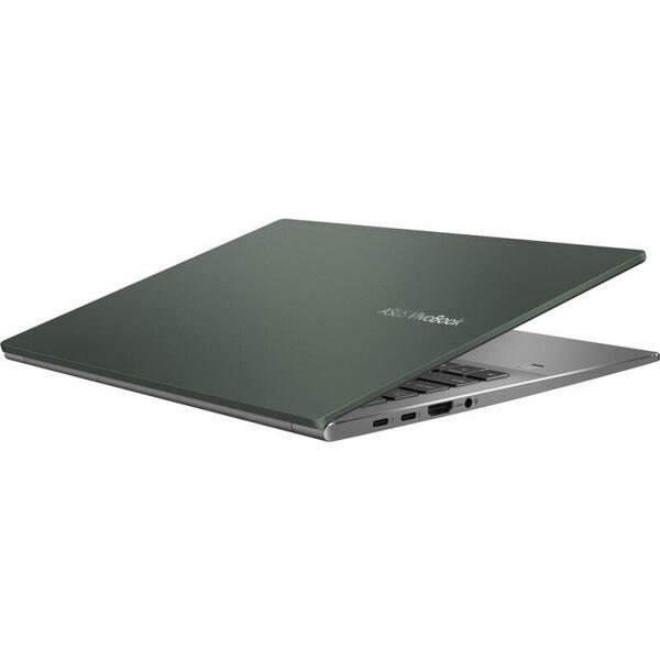 Laptop Asus VivoBook S435EA, 14 inch, Full HD, Intel Core i5-1135G7 (8M Cache, up to 4.20 GHz), 8GB DDR4X, 512GB SSD, Intel Iris Xe, No OS, Deep Green