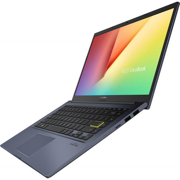 Laptop Asus VivoBook X413EA, 14 inch, Full HD, Intel Core i7-1165G7, 8GB DDR4, 512GB SSD, Intel Iris Xe, No OS, Bespoke Black