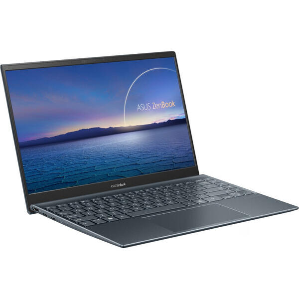 Laptop Asus ZenBook 14 UX425EA, 14 inch, Full HD, Intel Core i5-1135G7, 8GB DDR4X, 512GB SSD, Intel Iris Xe, No OS, Pine Grey