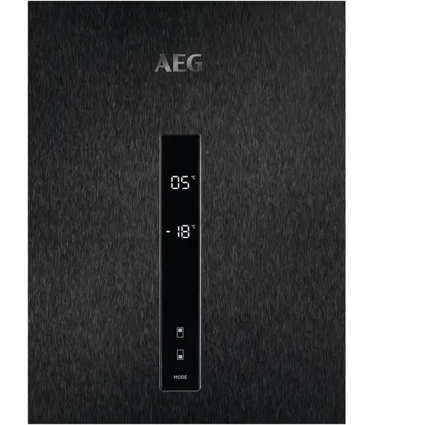 Combina frigorifica AEG RCB732E5MB, 324 l, NoFrost, Display, Clasa E, H 186 cm, Gri inchis