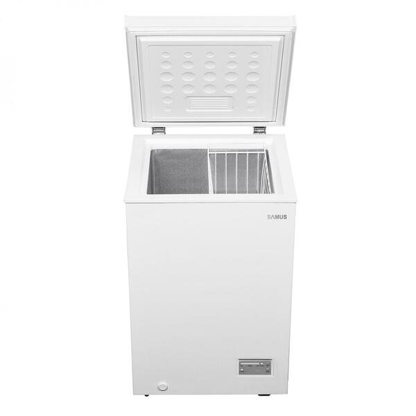 Lada frigorifica Samus LS113, Capacitate 98 l, Clasa energetica F, Termostat reglabil, Alb