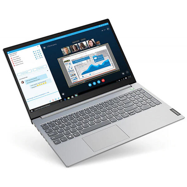 Laptop Lenovo ThinkBook 15 IIL, 15.6 inch, Full HD, Intel Core i7-1065G7, 16GB DDR4, 512GB SSD, Intel Iris Plus, Free DOS, Mineral Gray