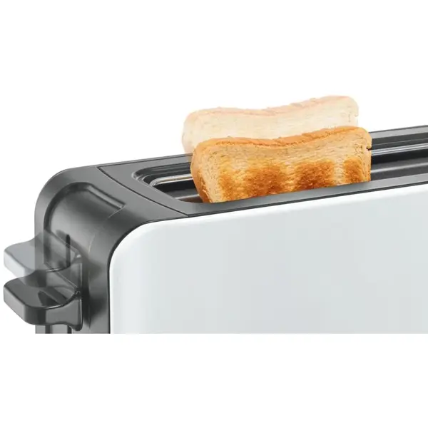 Toaster Bosch TAT6A001, Putere 1090W, 2 felii de paine, Alb