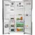 Side by side Beko GN162341XBN, 571 l, NeoFros Dual Cooling, Dozator apa/gheata, Raft sticle, Touch control, HarvestFresh, Compresor Inverter, Clasa E, H 179 cm, Metal Look