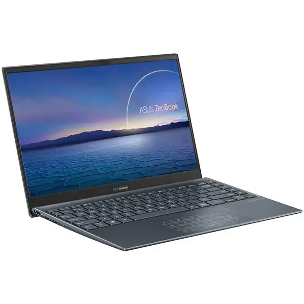 Laptop Asus ultraportabil Zenbook 13 OLED UX325EA cu procesor Intel Core i5-1135G7, 13.3 inch, Full HD, 8GB, 512GB SSD, Intel Iris Xe Graphics, Free Dos, Pine Grey