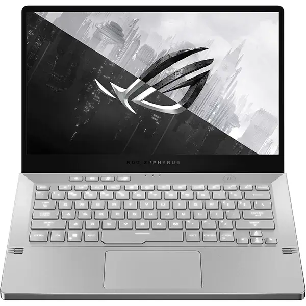 Laptop Asus ROG Zephyrus G14 GA401QH, Gaming, 14 inch, Full HD, Procesor AMD Ryzen 7 5800HS, 8GB DDR4, 512GB SSD, GeForce GTX 1650 4GB, No OS, Moonlight White