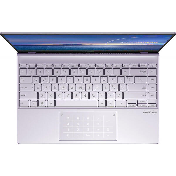 Laptop Asus Ultraportabil ZenBook 14 UM425IA , Procesor AMD Ryzen 7 4700U, 14 inch, Full HD, 8GB, 512GB SSD, AMD Radeon Graphics, Windows 10 Home, Lilac Mist