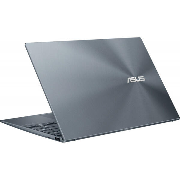 Laptop Asus ultraportabil ZenBook 14 UX425EA cu procesor Intel Core i5-1135G7, 14 inch, Full HD, 8GB, 1TB SSD, Intel Iris Xe Graphics, No OS, Pine Grey