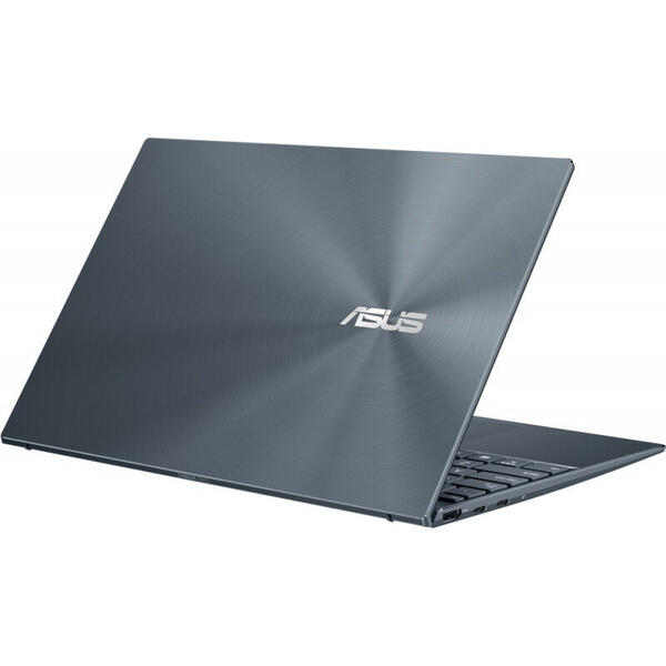 Laptop Asus ultraportabil ZenBook 14 UX425EA cu procesor Intel Core i5-1135G7, 14 inch, Full HD, 8GB, 1TB SSD, Intel Iris Xe Graphics, No OS, Pine Grey