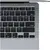 Laptop MacBook Air 13inch, True Tone, Procesor Apple M1, 8 nuclee CPU si 7 nuclee GPU, 8GB, 256GB, Space Grey, INT KB