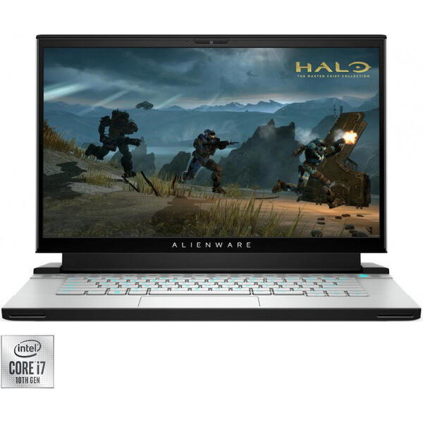 Laptop Dell Alienware M15 R4, Gaming, 15.6inch, Full HD 300Hz, Procesor Intel Core i7-10870H, 32GB DDR4, 512GB SSD, GeForce RTX 3070 8GB, Win 10 Pro, Lunar Light