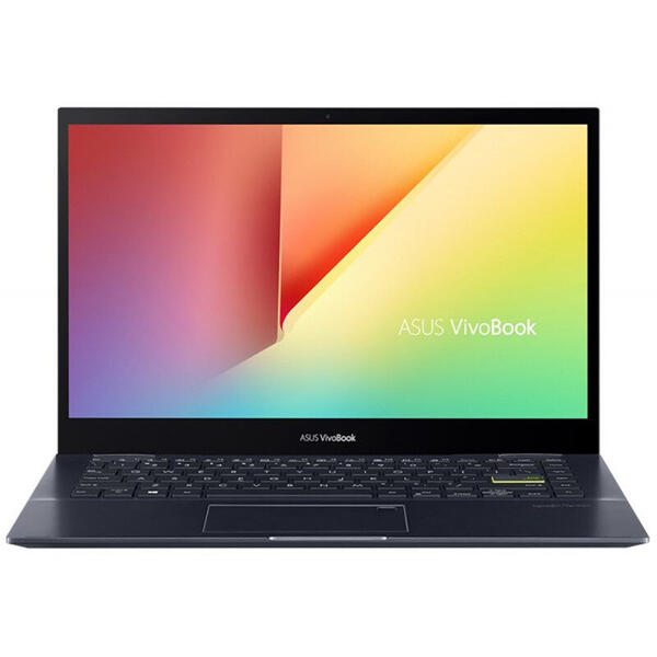 Laptop Asus 2 in 1 Vivobook Flip 14 TM420, Procesor AMD Ryzen 3 5300U, 14inch, Full HD, 8GB, 256GB SSD, AMD Radeon Graphics, Windows 10 Home, Bespoke Black