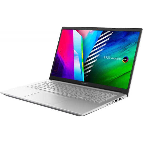 Laptop Asus Vivobook Pro 15 OLED K3500PA, Procesor Intel Core i5-11300H, 15.6inch, Full HD, 8GB, 512GB SSD + 32GB Optane, Intel Iris Xe Graphics, No OS, Cool Silver