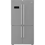 Side by side Beko GN1416231XPN, 572 l, NeoFrost Dual Cooling, Active Fresh Blue Light, Ion guard, Compresor ProSmart Inverter, Display touch control, Twist Ice Maker, Clasa F, H 182 cm, Metal Look