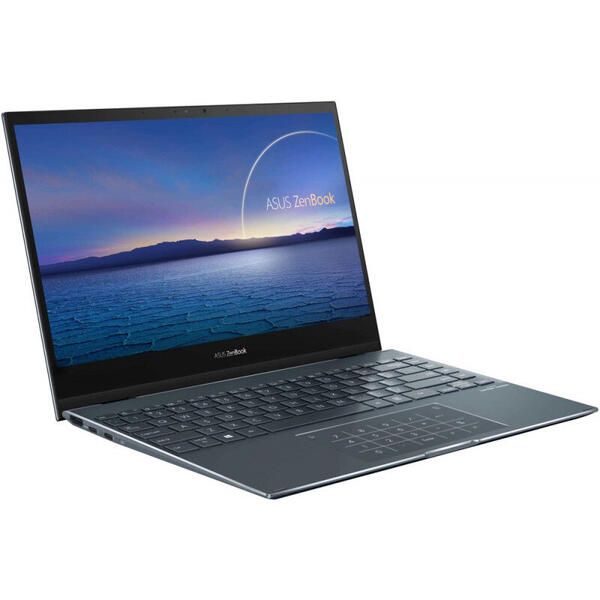 Laptop Asus ZenBook Flip 13 OLED UX363EA, Convertibil 2 in 1, 13.3inch, Full HD Touch, Procesor Intel Core i7-1165G7, 16GB DDR4X, 512GB SSD, Intel Iris Xe, Win 11 Pro, Pine Grey