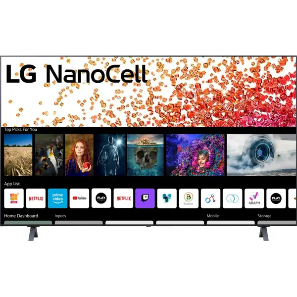 Televizor LG 43NANO753PA, 108 cm, Smart, 4K Ultra HD, LED, Clasa G, Gri inchis