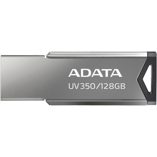 Memory stick ADATA UV350, Externa, 128GB, USB 3.3, Silver