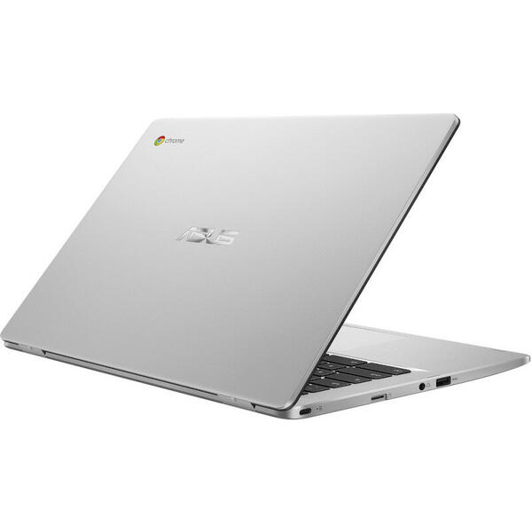 Laptop ASUS Chromebook C423NA, 14inch, Full HD Touch, Procesor Intel Celeron N3350, 4GB DDR4, 64GB eMMC, GMA HD 500, Chrome OS, Silver
