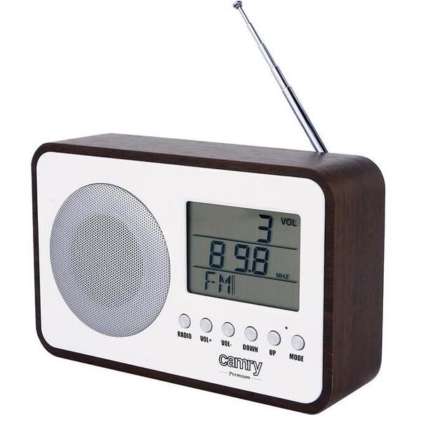 Radio digital Camry CR 1153 , ceas, termometru, alarma, lcd, calendar, alb