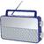 Radio analogic AM/FM, RA1048B, Port casti , Auxiliar 3.5mm, Albastru/Gri
