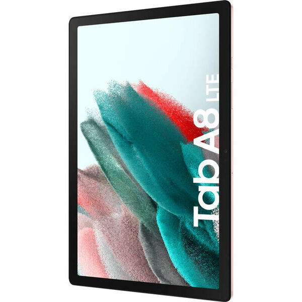 Tableta Samsung Galaxy Tab A8, 10.5 inch Multi-touch, Cortex A75-A55 Octa Core 2GHz, 3GB RAM, 32GB flash, Wi-Fi, Bluetooth, GPS, LTE, Android 11, Pink Gold