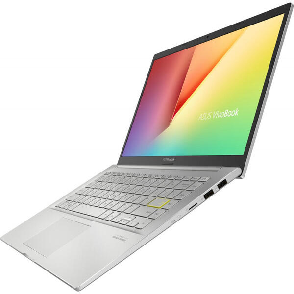 Laptop Asus VivoBook 14 K413EA, 14 inch, Full HD, Procesor Intel Core i5-1135G7, 8GB DDR4, 512GB SSD, Intel Iris Xe, No OS, Transparent Silver
