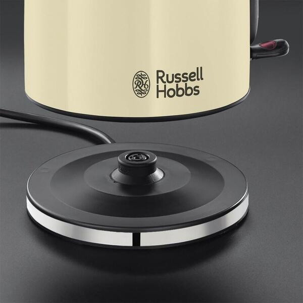 Fierbator Russell Hobbs Colours Plus Classic Cream 20415-70, 2400 W, 1.7 l, Varf turnare perfecta, Crem/Inox