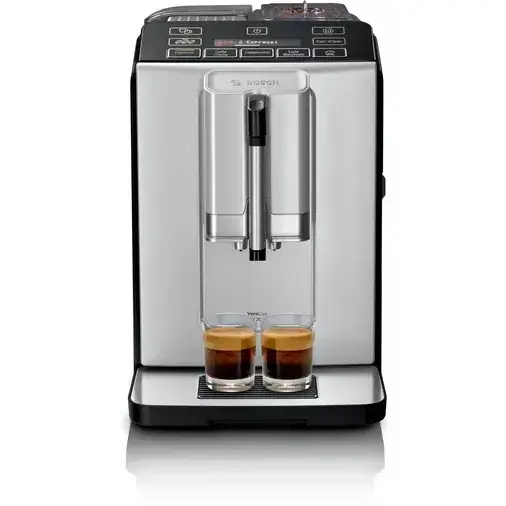 Espressor automat Bosch VeroCup 500 TIS30521RW, 1300W, 15 Bar, 1.4 l, Dispozitivul spumare lapte MilkMagic Pro, Argintiu