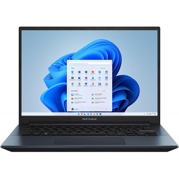 Laptop Asus VivoBook Pro 14 OLED K3400PA, 14 inch, 2.8K 90Hz, Procesor Intel Core i5-11300H, 8GB DDR4, 512GB SSD, Intel Iris Xe, Win 11 Pro, Quiet Blue