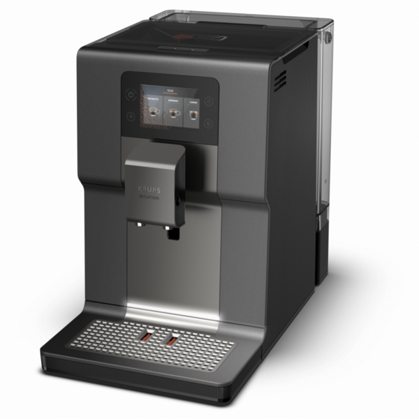 Espressor automat Krups Automat Intuition Preference+ EA875U10, Indicatori luminosi, Tehnologie Smart Slide, Ecran tactil color, Recipient lapte 600 ml, Negru