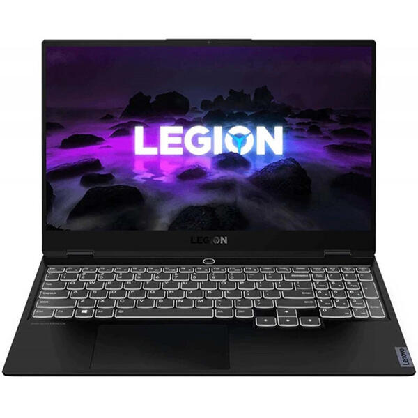 Laptop Lenovo Legion S7 15ACH6, Gaming 15.6 inch, Full HD IPS 165Hz G-Sync, Procesor AMD Ryzen 5 5600H, 16GB DDR4, 512GB SSD, GeForce RTX 3050 Ti 4GB, No OS, Shadow Black