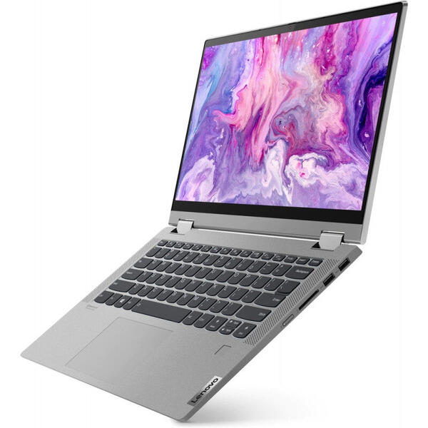 Laptop Lenovo IdeaPad Flex 5 14ITL05, 14 inch, Full HD Touch, Procesor Intel Core i5-1135G7, 16GB DDR4, 512GB SSD, Intel Iris Xe, Win 11 Home, Platinum Grey