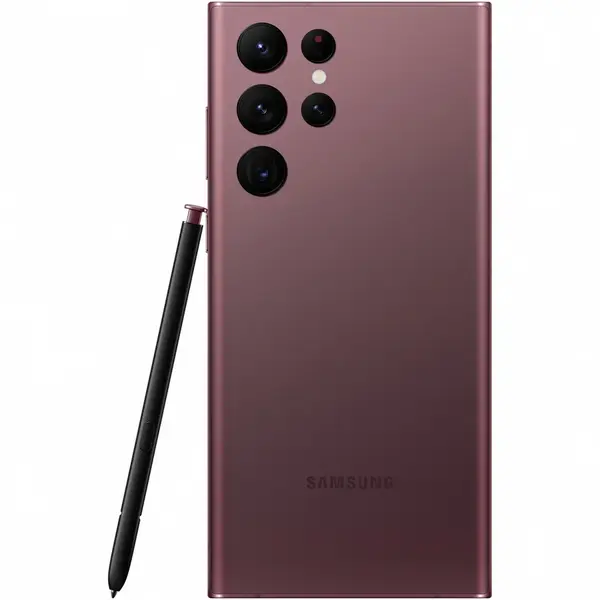 Telefon mobil Samsung Galaxy S22 Ultra, Dual SIM, 128GB, 8GB RAM, 5G, Burgundy