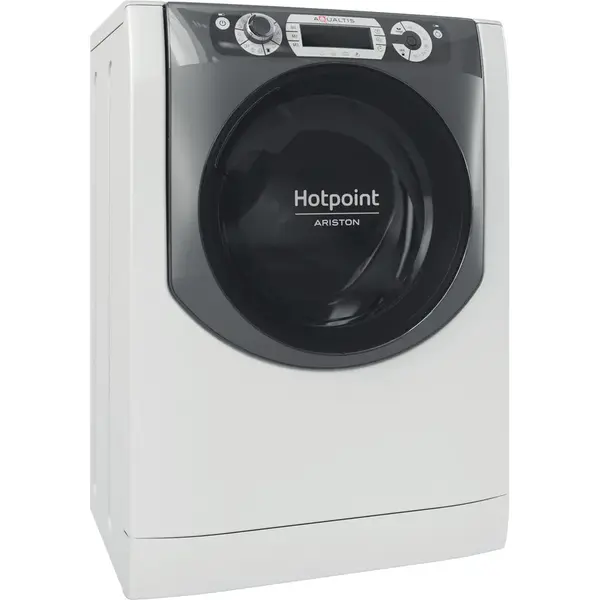 Masina de spalat rufe Hotpoint slim AQS73D28SEUBN, 7 kg, 1200 RPM, Clasa D, Motor Inverter, Display LCD, Alb