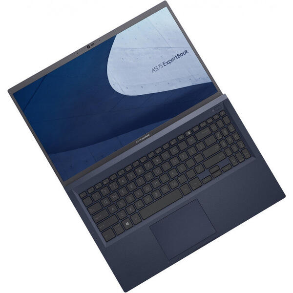 Laptop Asus ExpertBook B1 B1500CEAE, Full HD 15.6inch, Procesor Intel Core i3-1115G4, 8GB DDR4, 256GB SSD, GMA UHD, No OS, Star Black
