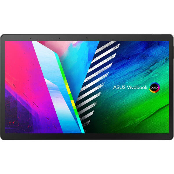 Laptop Asus Vivobook 13 Slate OLED T3300KA, 13.3 inch, 2 in 1 Detasabil, Full HD Touch, Procesor Intel Pentium Silver N6000, 4GB DDR4X, 128GB eMMC, GMA UHD, Win 11 Home S, Black