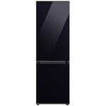 Combina frigorifica Samsung RB34A7B5E22, Bespoke, 344 L, No Frost, Metal Cooling, Optimal & Humidity Fresh+, Digital Inverter, Clasa E, H 185 cm, Sticla neagra