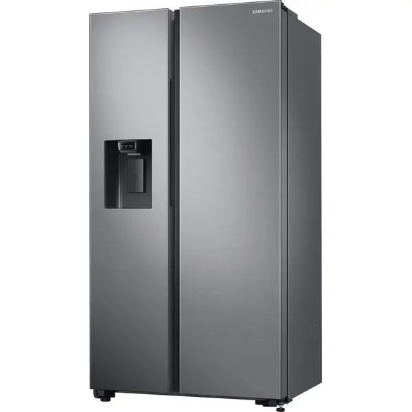 Side by side Samsung RS64R5302M9/EO, 635 l, Full No Frost, All around cooling, Tehnologie Space Max, Non-Plumbing, Dozator apa, Clasa F, H 178 cm, Argintiu