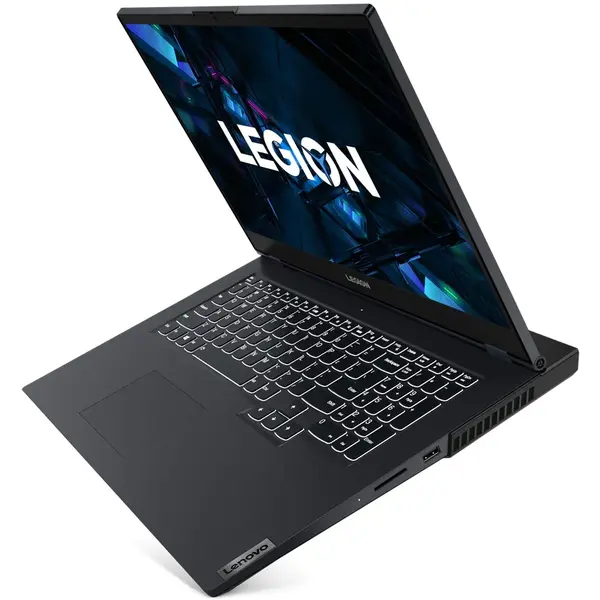 Laptop Lenovo 82JN000DRM Gaming Legion 5 17ITH6 cu procesor Intel Core i5-11400H, 17.3", Full HD, 144Hz, 16GB, 1TB HDD + 256GB SSD, NVIDIA GeForce RTX 3050 4GB, No Os, Phantom Blue